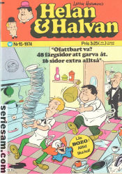 Helan och Halvan 1974 nr 15 omslag serier Helan och Halvan 1974 nr 15 omslag serier