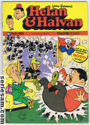 Helan och Halvan 1974 nr 6 omslag serier