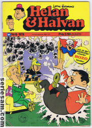Helan och Halvan 1974 nr 6 omslag serier Helan och Halvan 1974 nr 6 omslag serier