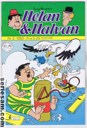 Helan och Halvan 1983 nr 9 omslag serier