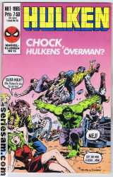 Hulken 1985 nr 1 omslag serier Hulken 1985 nr 1 omslag serier