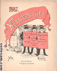 Karrikatyrer 1887 nr 5 omslag serier