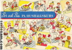 Per och Pia på hushållskurs 1951 omslag serier Per och Pia på hushållskurs 1951 omslag serier