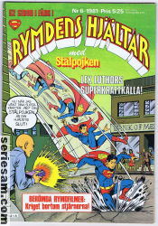 Rymdens hjältar med Stålpojken 1981 nr 6 omslag serier