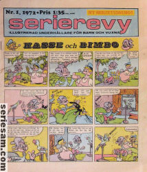 Serierevy 1972 nr 1 omslag serier Serierevy 1972 nr 1 omslag serier