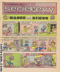 Serierevy 1972 nr 2 omslag serier Serierevy 1972 nr 2 omslag serier