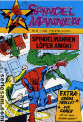 Spindelmannen 1980 nr 6 omslag serier Spindelmannen 1980 nr 6 omslag serier