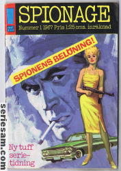Spionage 1967 nr 1 omslag serier Spionage 1967 nr 1 omslag serier