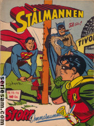 Stålmannen 1955 nr 15/16 omslag serier Stålmannen 1955 nr 15/16 omslag serier