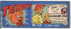 Teddy 1959 nr 12 omslag serier Teddy 1959 nr 12 omslag serier