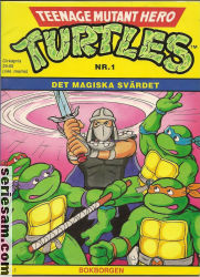 Teenage Mutant Hero Turtles Bokborgen 1991 nr 1 omslag serier Teenage Mutant Hero Turtles Bokborgen 1991 nr 1 omslag serier