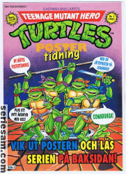 Teenage Mutant Hero Turtles postertidning 1991 nr 1 omslag serier Teenage Mutant Hero Turtles postertidning 1991 nr 1 omslag serier