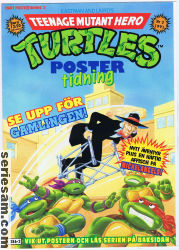 Teenage Mutant Hero Turtles postertidning 1991 nr 2 omslag serier