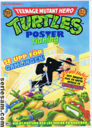 Teenage Mutant Hero Turtles postertidning 1991 nr 2 omslag serier Teenage Mutant Hero Turtles postertidning 1991 nr 2 omslag serier