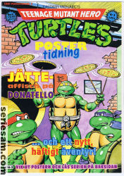 Teenage Mutant Hero Turtles postertidning 1991 nr 3 omslag serier Teenage Mutant Hero Turtles postertidning 1991 nr 3 omslag serier