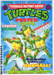 Teenage Mutant Hero Turtles postertidning 1991 nr 4 omslag serier Teenage Mutant Hero Turtles postertidning 1991 nr 4 omslag serier