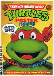 Teenage Mutant Hero Turtles postertidning 1991 nr 5 omslag serier