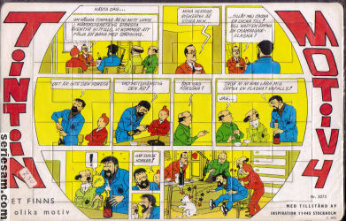 Tintin pussel 1973 nr 4 omslag serier Tintin pussel 1973 nr 4 omslag serier