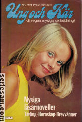 Ung och kär 1978 nr 7 omslag serier