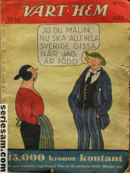 Vårt hem 1933 nr 40 omslag serier