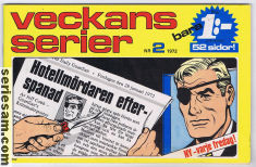 Veckans serier 1972 nr 2 omslag serier