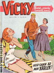 Vicky 1956 nr 4 omslag serier