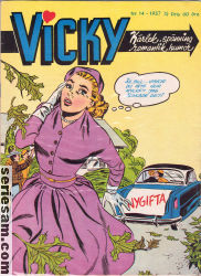 Vicky 1957 nr 14 omslag serier