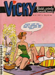 Vicky 1957 nr 8 omslag serier