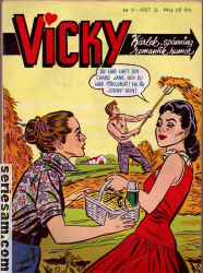 Vicky 1957 nr 9 omslag serier
