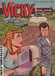 Vicky 1958 nr 14 omslag serier