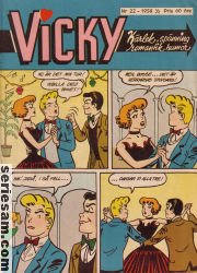 Vicky 1958 nr 22 omslag serier Vicky 1958 nr 22 omslag serier